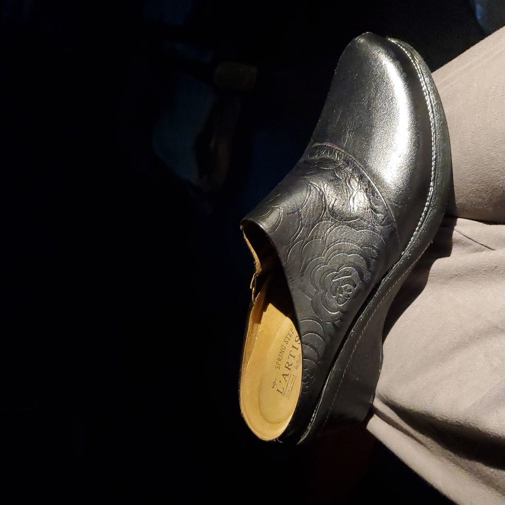 L'artiste Bande Black Embossed Clogs 10,5/41EU